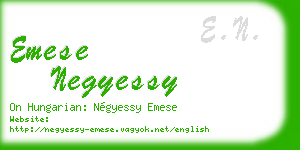 emese negyessy business card