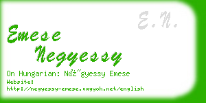 emese negyessy business card